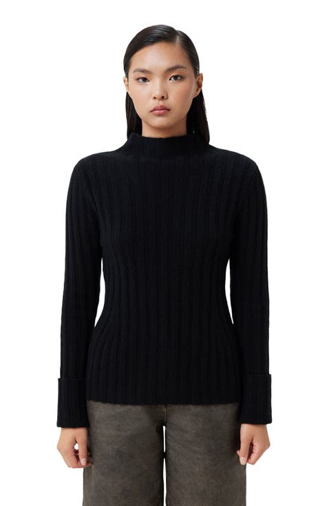 Cashmere Turn-Up Cuffs Sweater