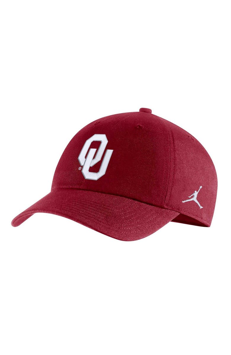 Jordan Brand Men's Jordan Brand Crimson Oklahoma Sooners Heritage86 Logo Performance Adjustable Hat, Main, color, 