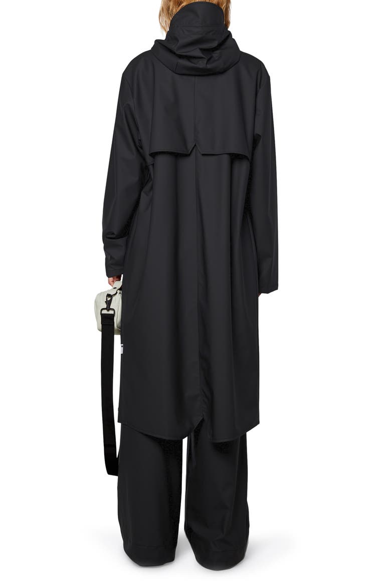 Waterproof Hooded Long Jacket, Alternate, color, 01 BLACK