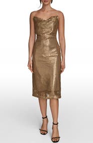 Donna Karan New York Metallic Beaded Slipdress