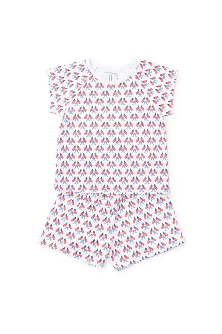 Emery Girls' Short Set, Main, color, Stars, Stripes, and Bows