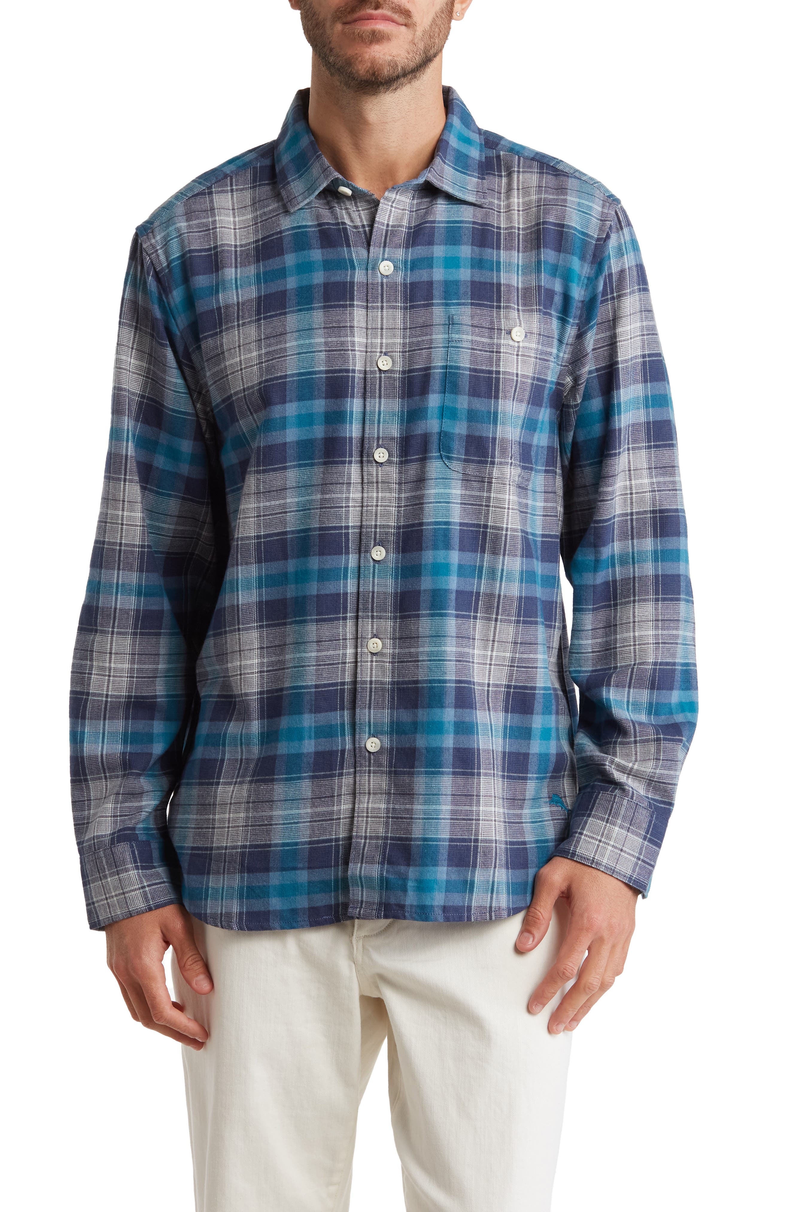 Tommy Bahama Lakeside Plaid Flannel Button-Up Shirt