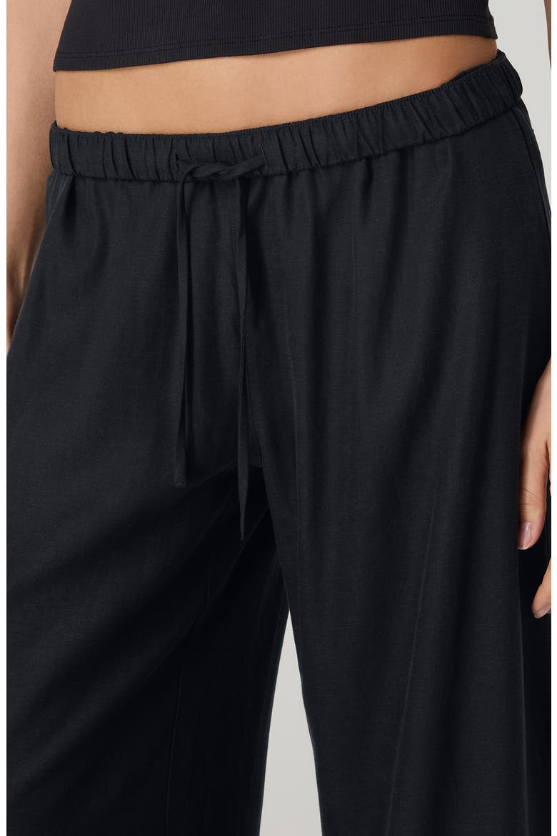 Trestles Twill Everyday Wide Leg Crop Pants, Alternate, color, BLACK