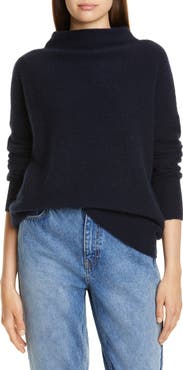 Vince Boiled Cashmere Funnel Neck Pullover