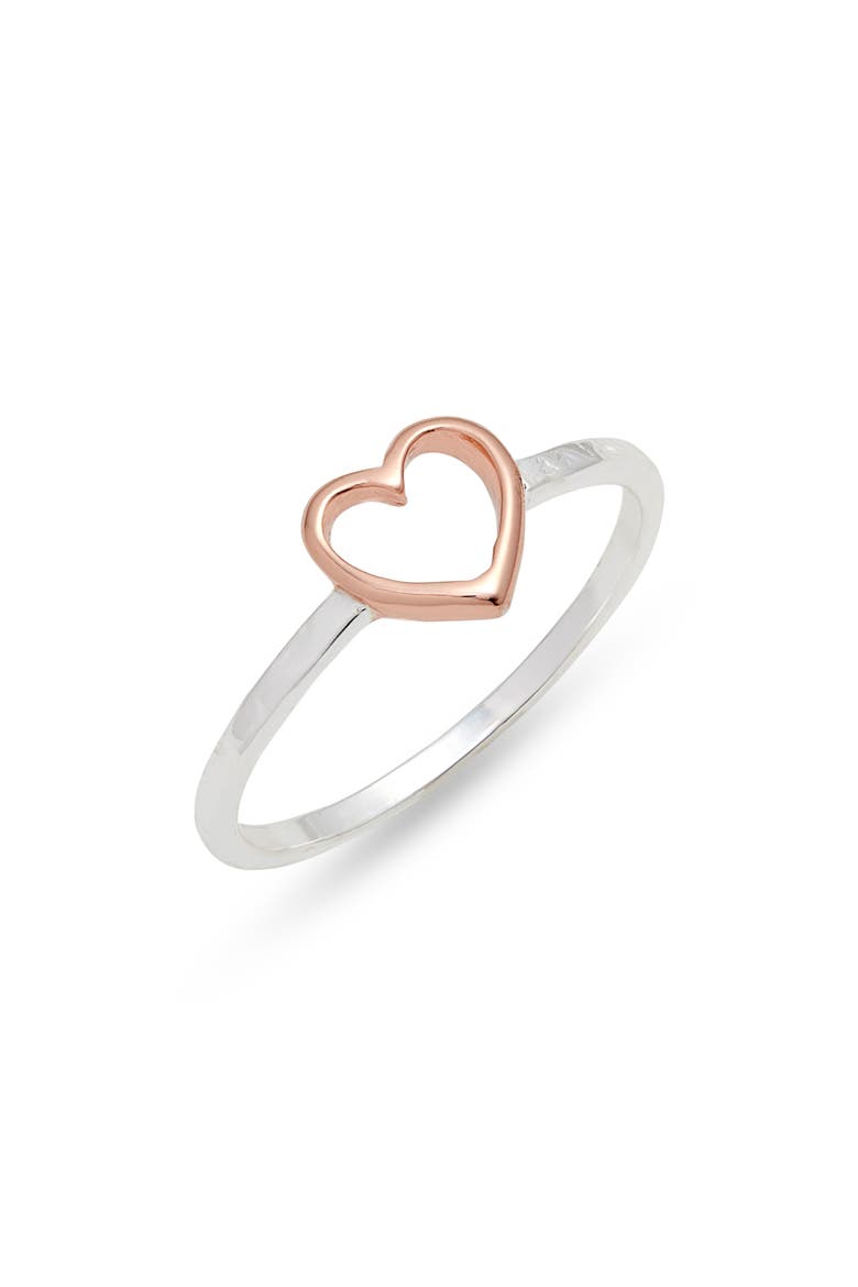 Open Heart Ring, Main, color, SILVER