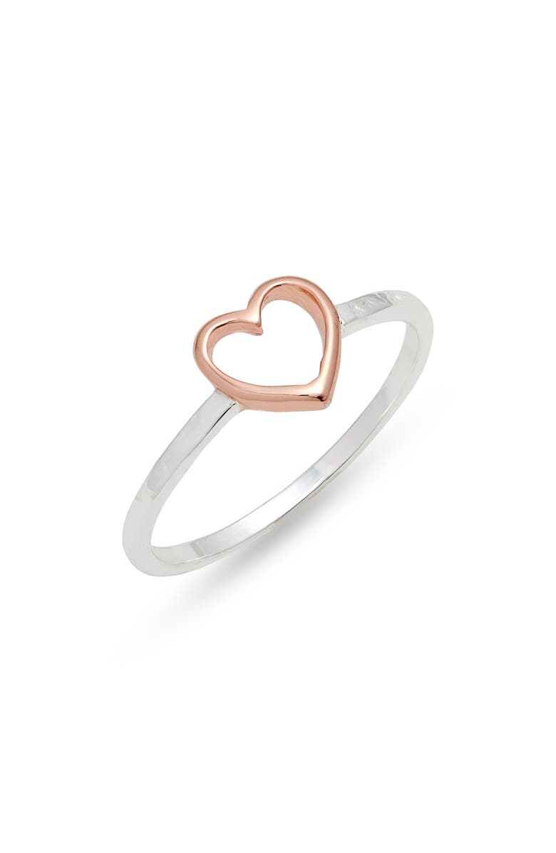 Pura Vida Open Heart Ring, Main, color, 