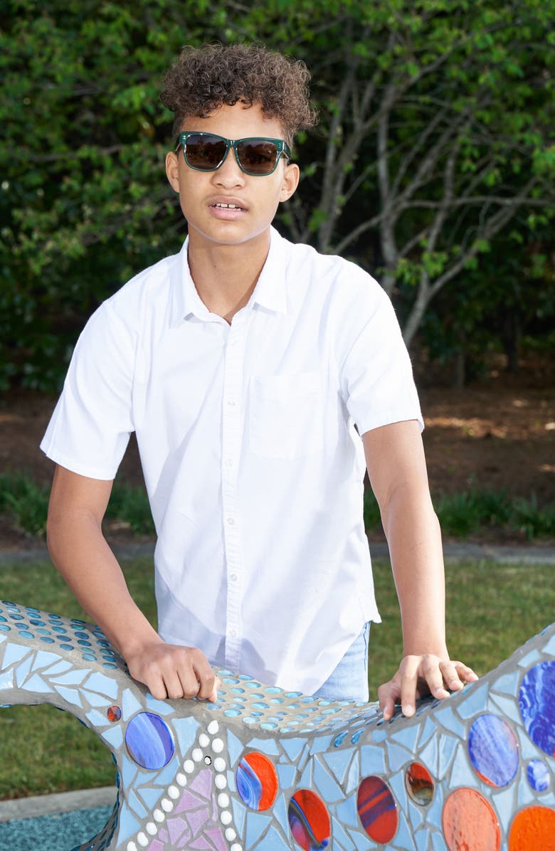 KidRaq Kids' Ocean Wave 48mm Sunglasses, Alternate, color, Hornet Green