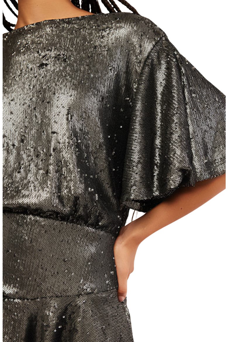 Manuka Sequin Minidress, Alternate, color, SILVER