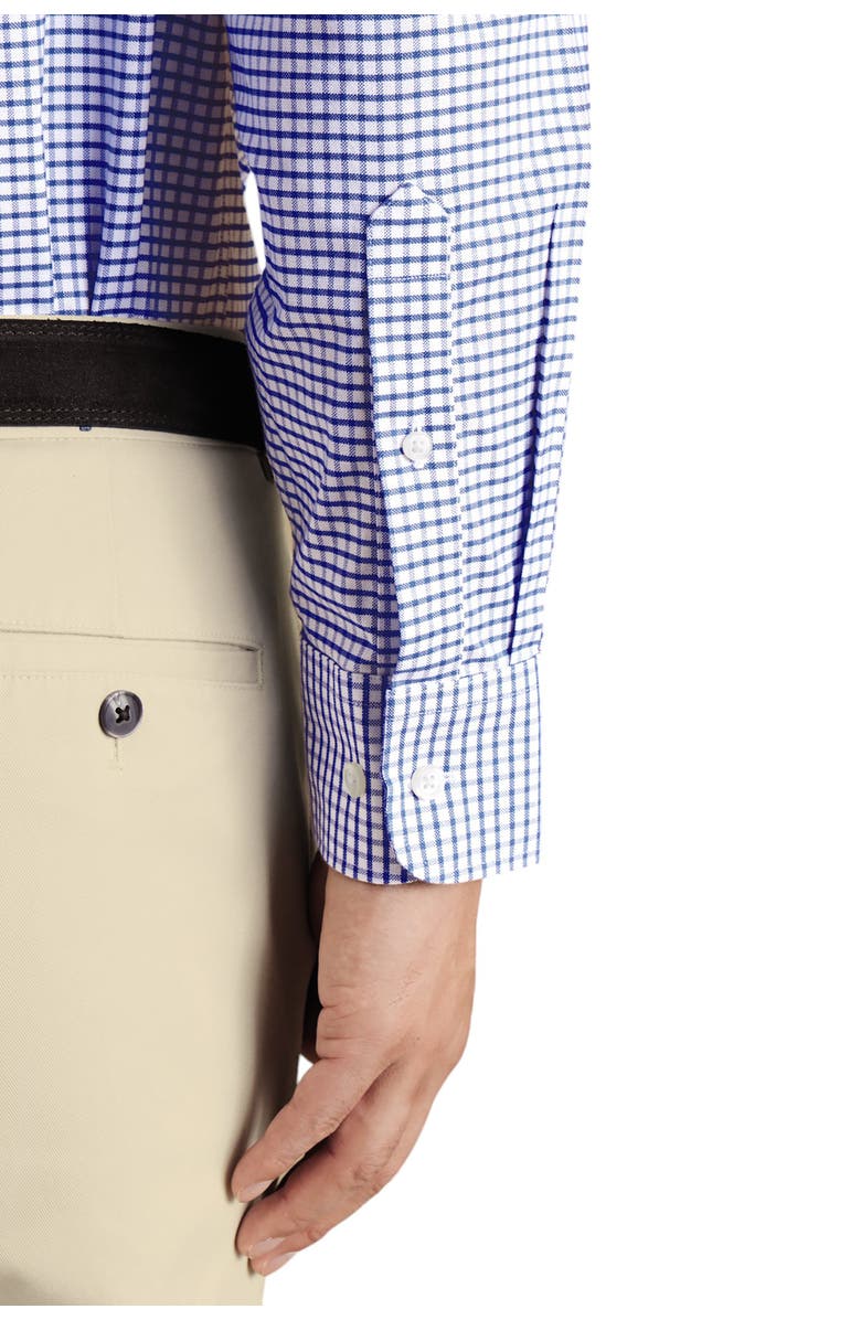 Charles Tyrwhitt Slim Fit Button-Down Collar Non-Iron Stretch Check Oxford Shirt, Alternate, color, Cornflower Blue