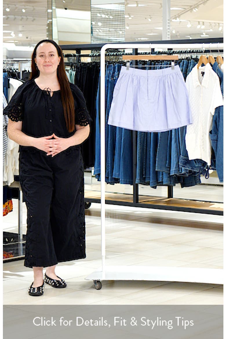 Barbara Pinstripe Cotton Miniskirt with Shorts Liner video