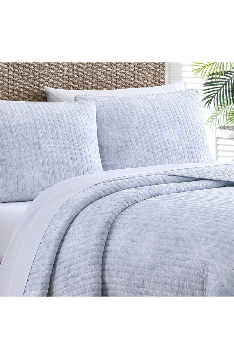 Tommy Bahama Makena Cotton Quilt & Sham Set, Alternate, color, Blue Canal