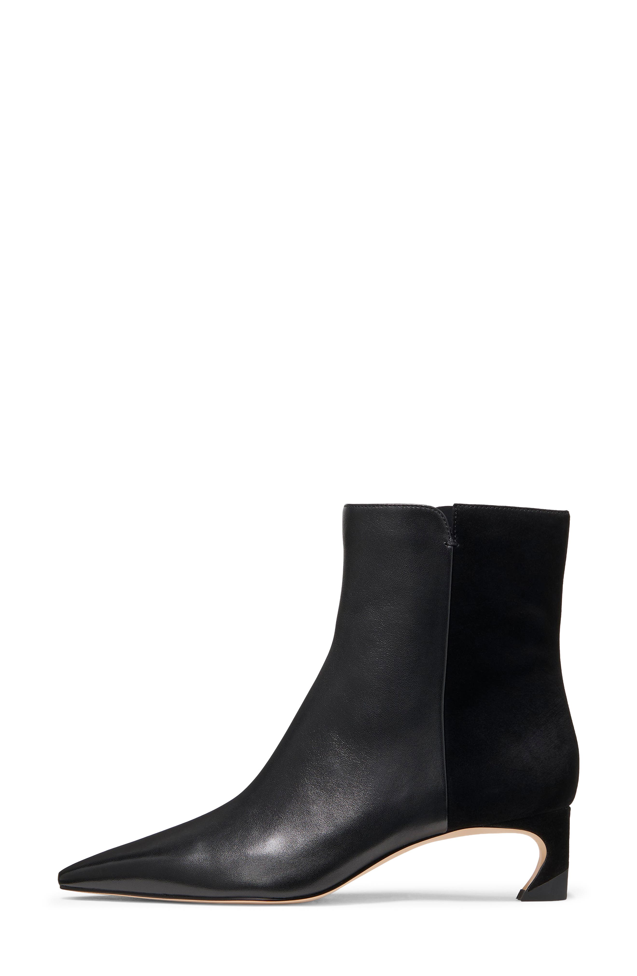 Viv Leather Bootie, Alternate, color, BLACK