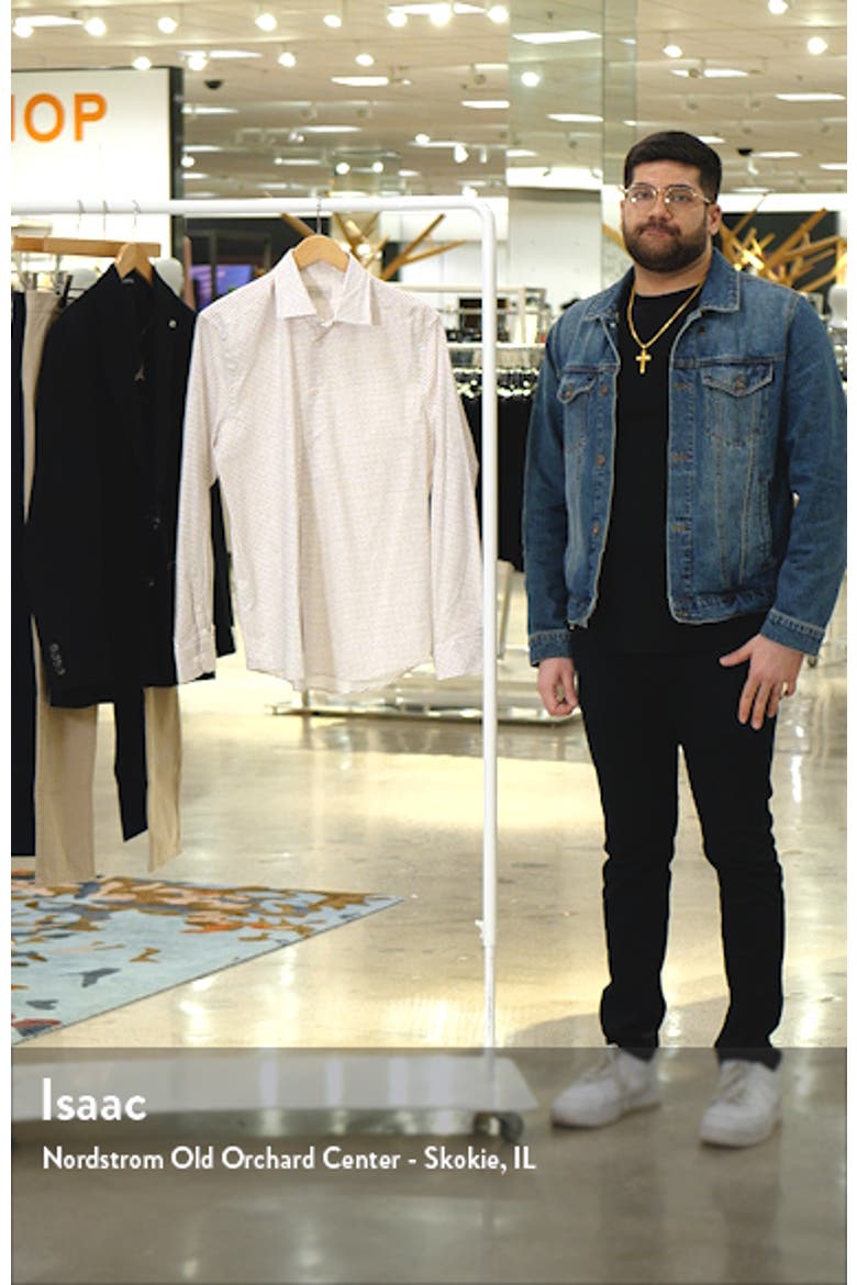 York Contemporary Fit Floral Stretch Cotton Button-Up Shirt video
