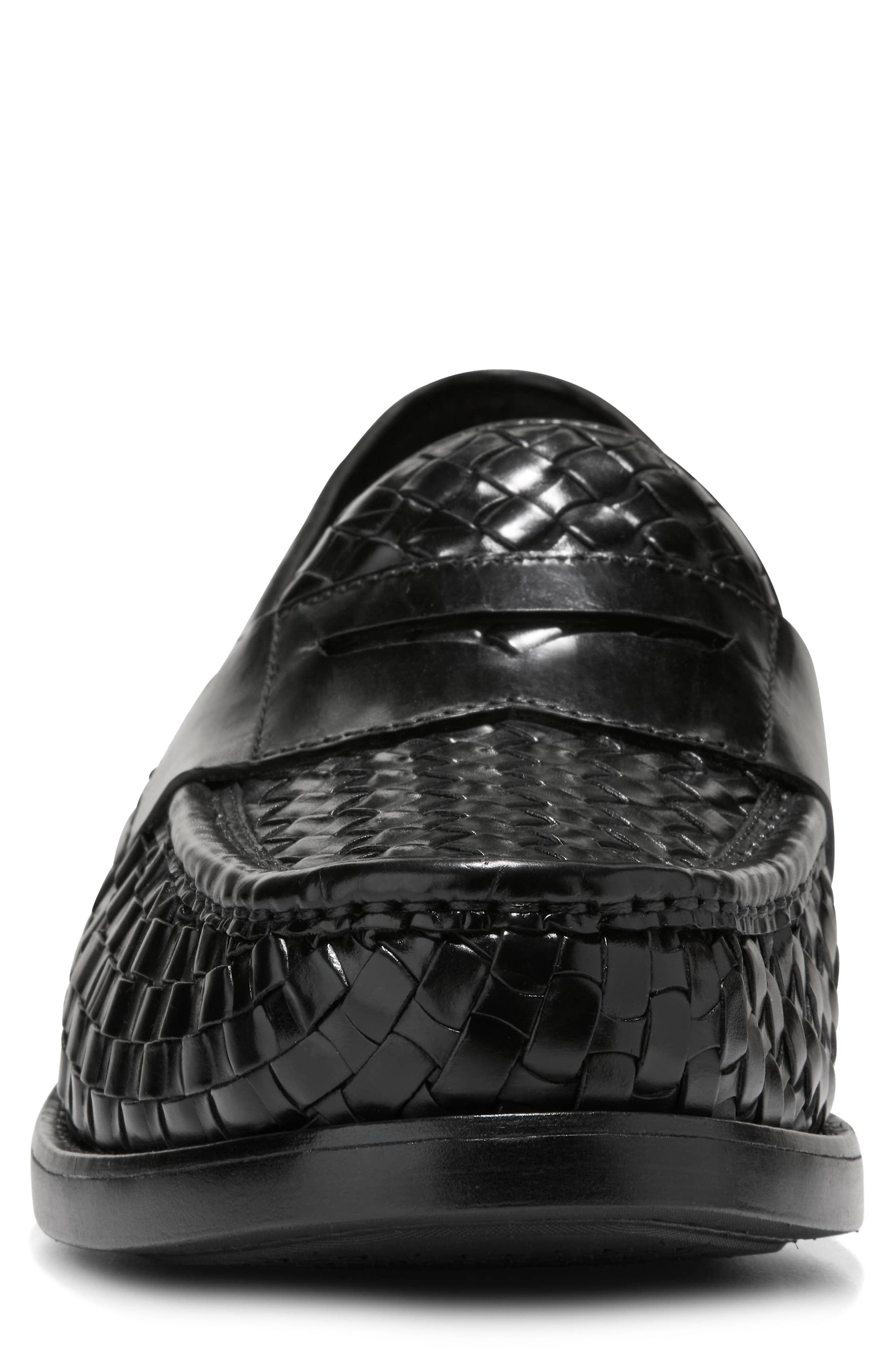 Pinch Penny Woven Flexcraft Loafer, Alternate, color, BLACK / BLACK