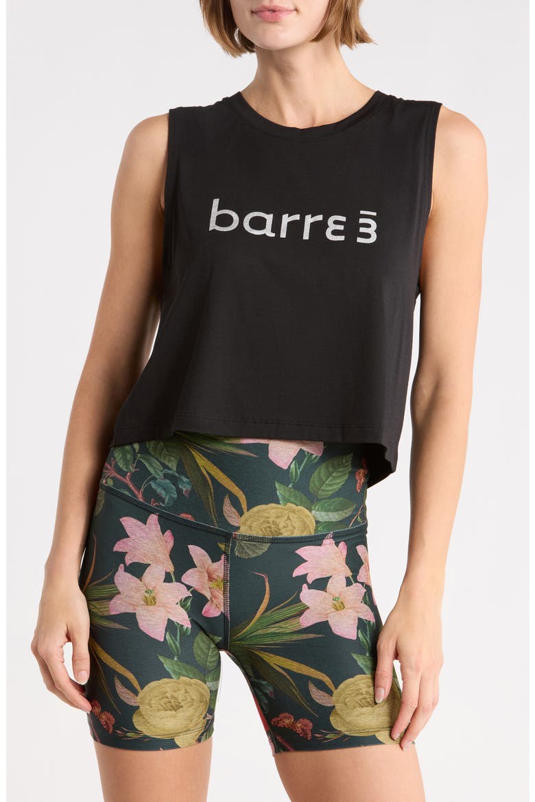 Don't Distress Balance Crop Tank Top, Main, color, BLACK