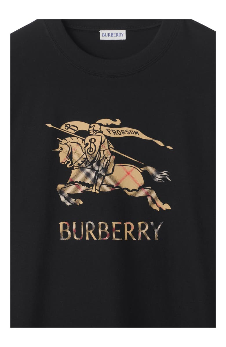 Burberry Knight Ombré Cotton T-shirt, Alternate, color, Black