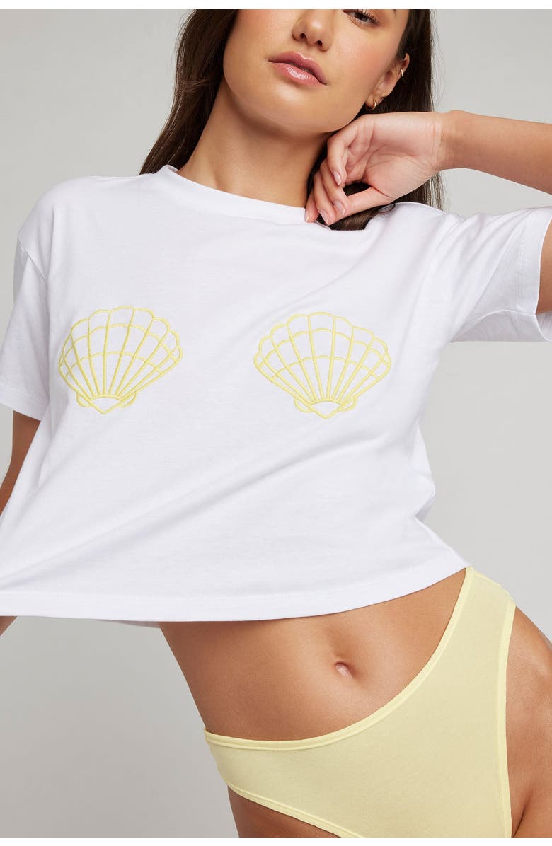 Negative Underwear Uniform Baby Tee, Main, color, White: Mermaid Edition