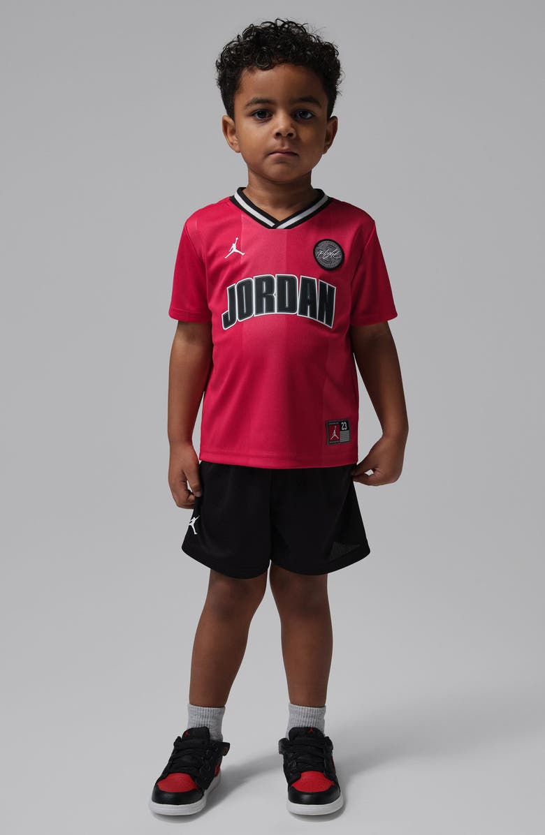 Jordan Kids' Sport Jersey & Mesh Shorts Set, Alternate, color, Black