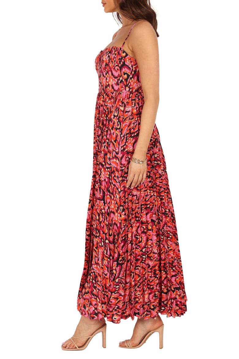 Achanti Print Pleated Maxi Dress, Alternate, color, PINK MULTI
