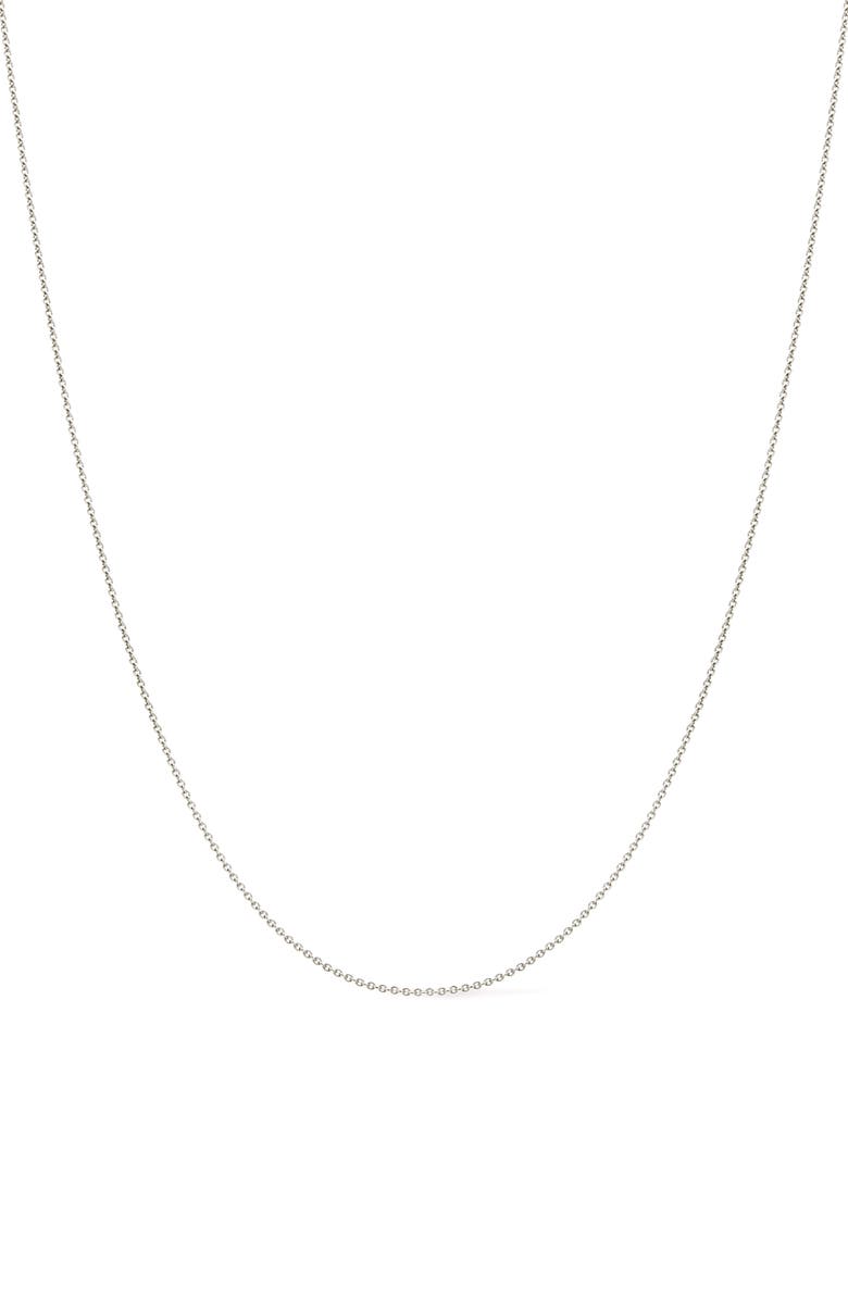 Ana Luisa Dainty Chain Necklace, Main, color, White Gold