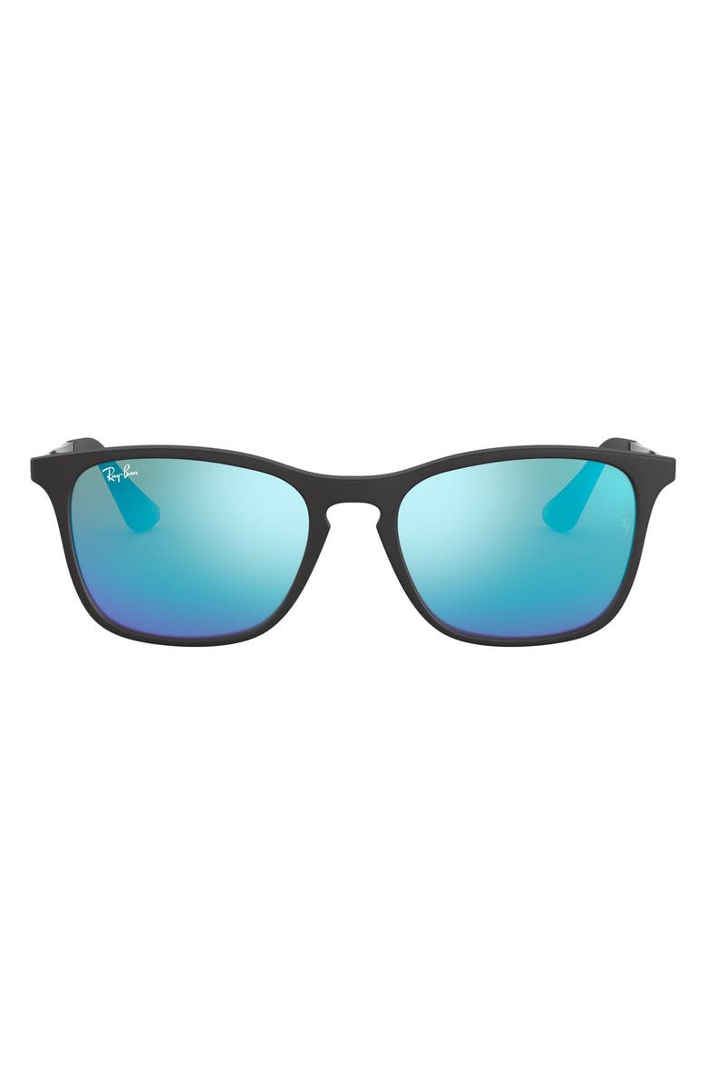 Ray-Ban Kids' 52mm Mirrored Keyhole Sunglasses, Main, color, 