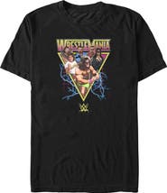 WWE Men's WWE Retro Wrestlers Triangle  Graphic T-Shirt