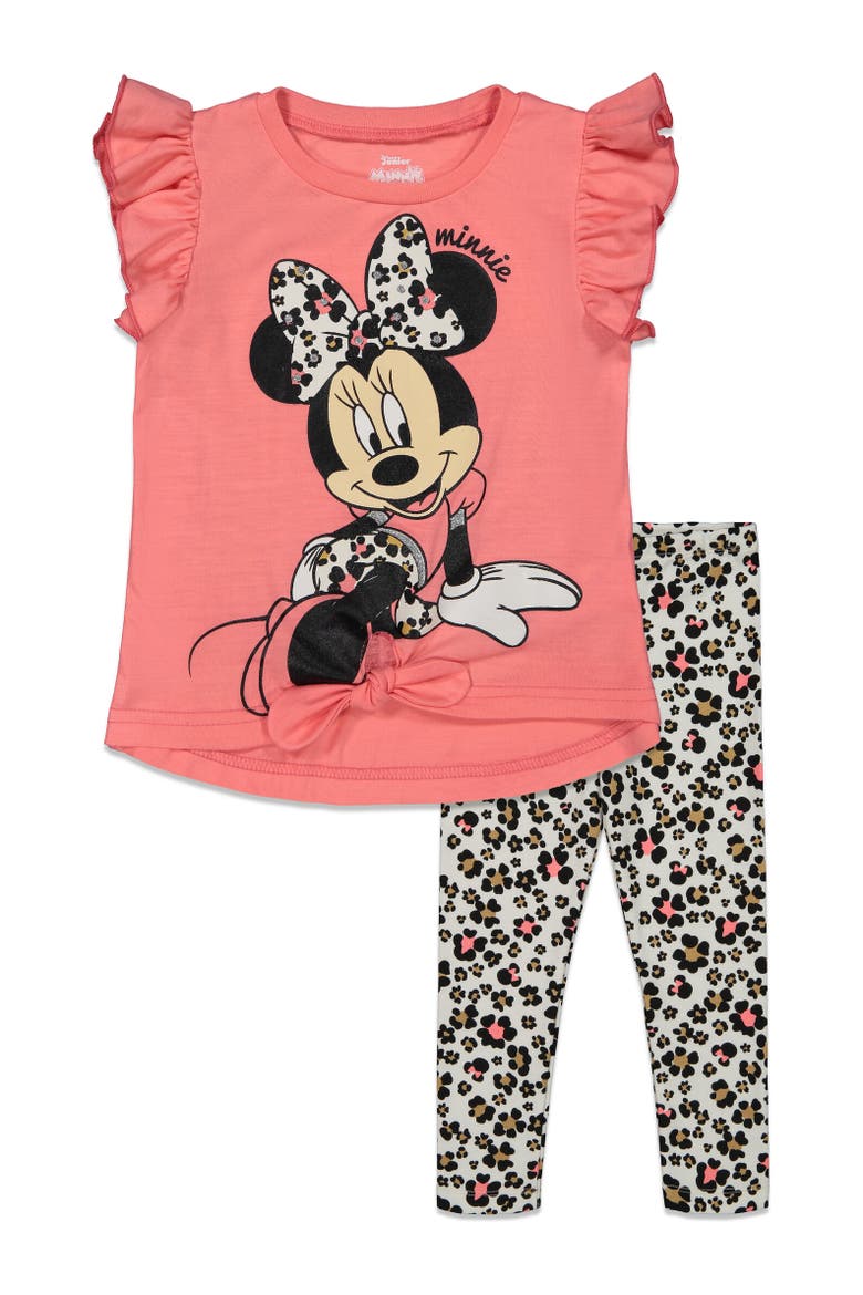 T-Shirt & Leggings Set, Main, color, Dark Pink