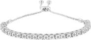 Haus of Brilliance Silver 1/4 Cttw Miracle-Set Diamond Bolo Tennis Bracelet