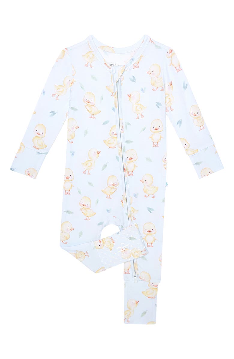 Posh Peanut Edwin Convertible Zip Footie, Main, color, Blue