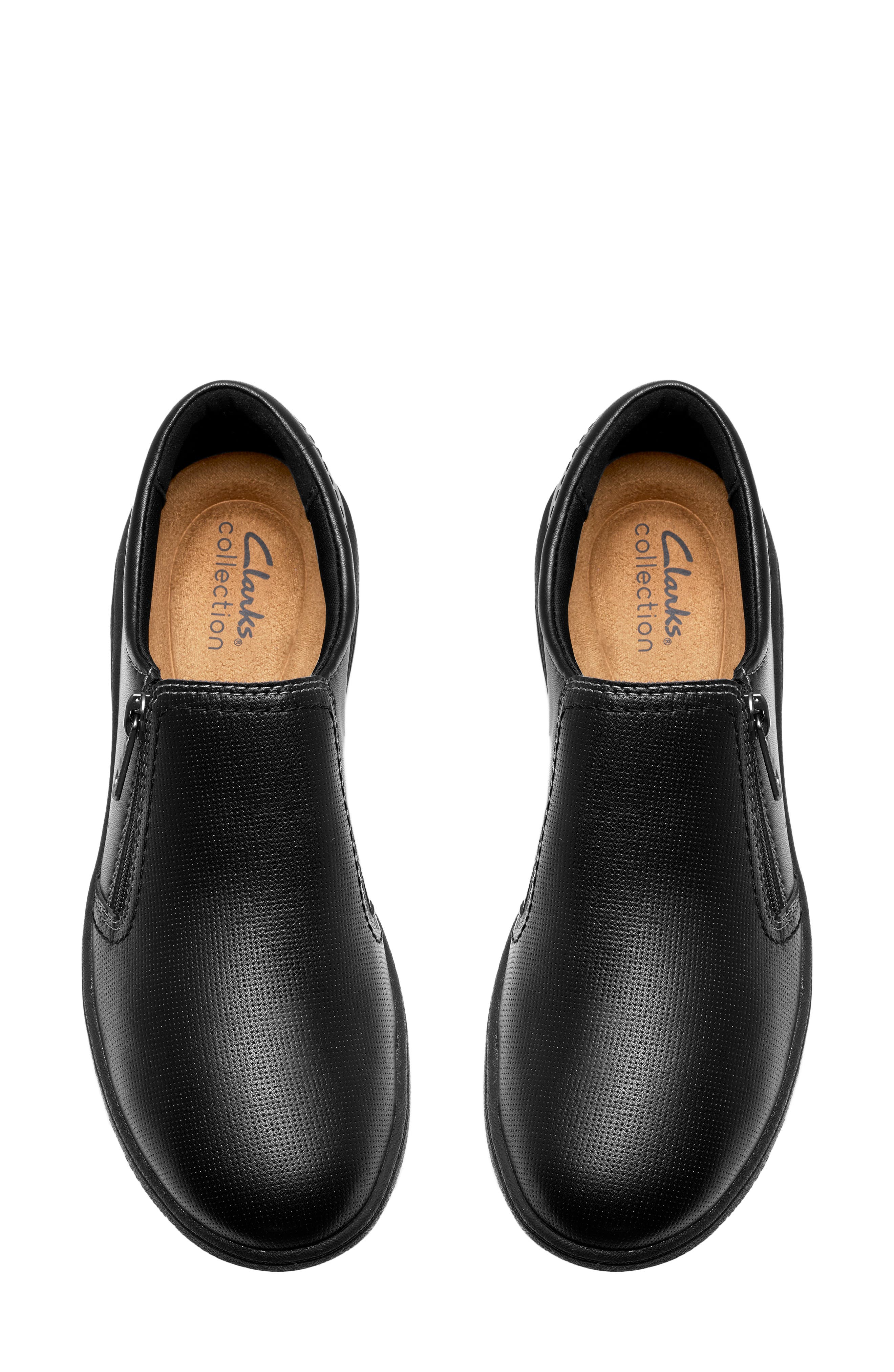 Bryianne Ashly Leather Skimmer, Alternate, color, BLACK LEATHER
