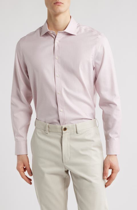 Axel Shaped Fit Jacquard Button-Up Shirt