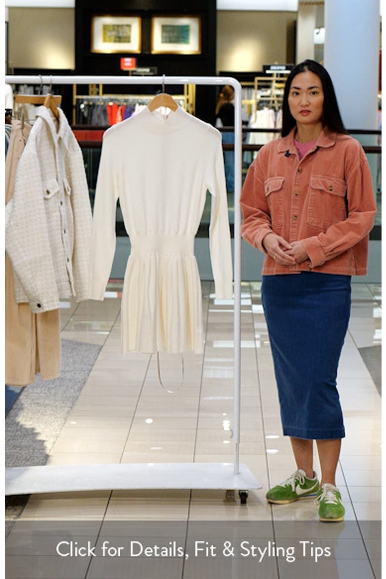 Willow Mock Neck Long Sleeve Mini Sweater Dress video