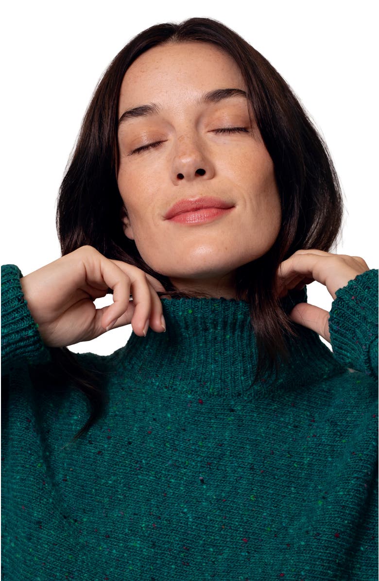 Celtic & Co. Donegal Dolman Sweater, Alternate, color, Emerald