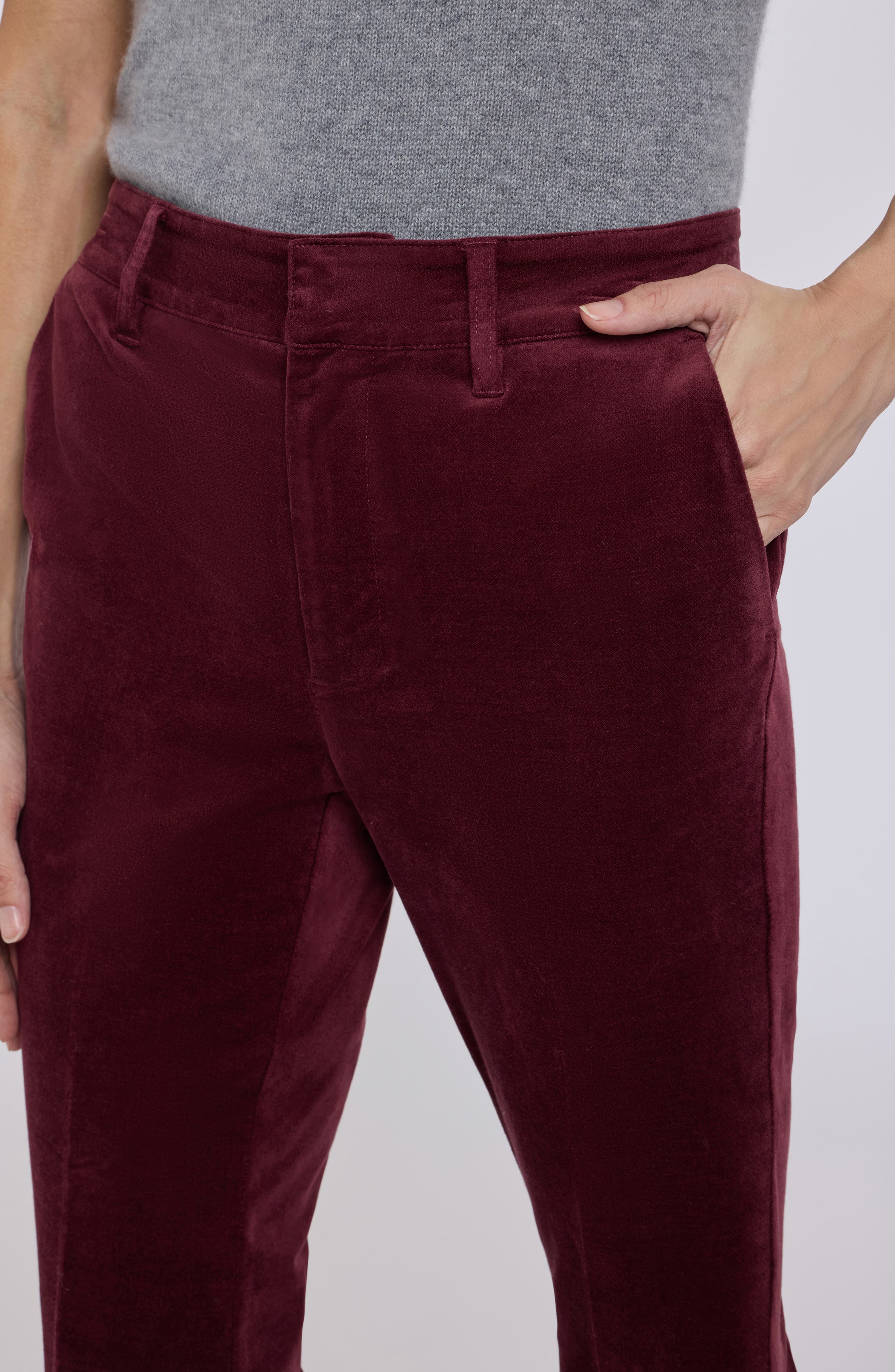 NYDJ Felicity High Waist Velvet Flare Pants (Women) | Nordstrom