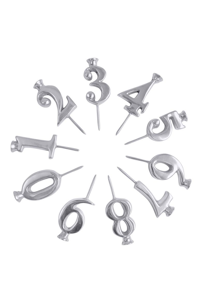 Number Candleholder Set, Main, color, SILVER