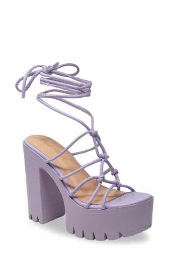 Knotted Ankle Wrap Platform Sandal