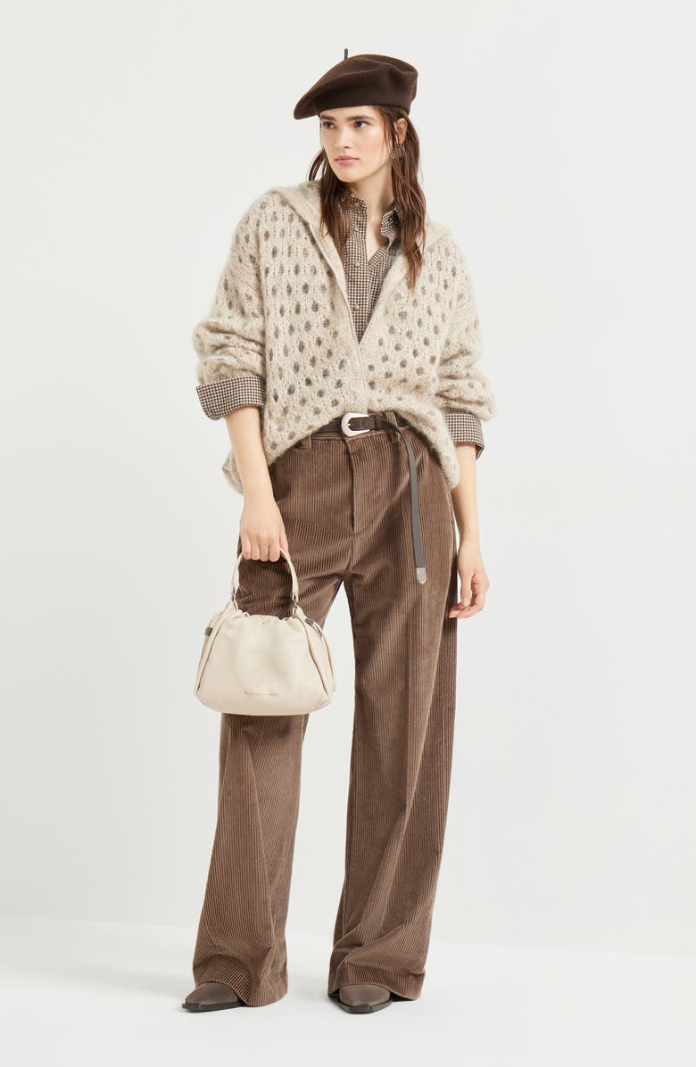 Brunello Cucinelli Dazzling Net cardigan, Alternate, color, Beige