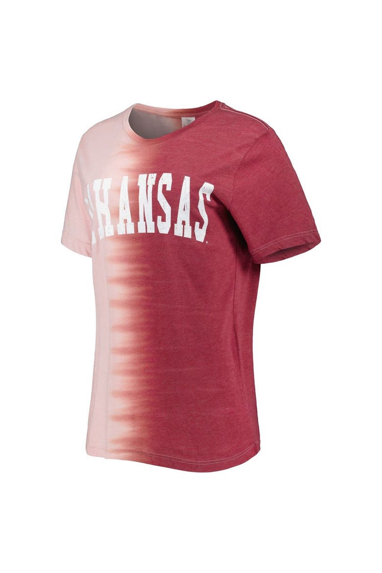 Women's Gameday Couture Cardinal Arkansas Razorbacks Find Your Groove Split-Dye T-Shirt, Alternate, color, Cardinal