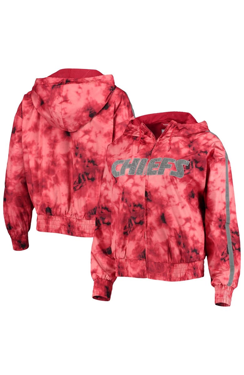 Mitchell & Ness Women's Mitchell & Ness Red Kansas City Chiefs Galaxy Full-Zip Windbreaker Hoodie Jacket, Main, color, 