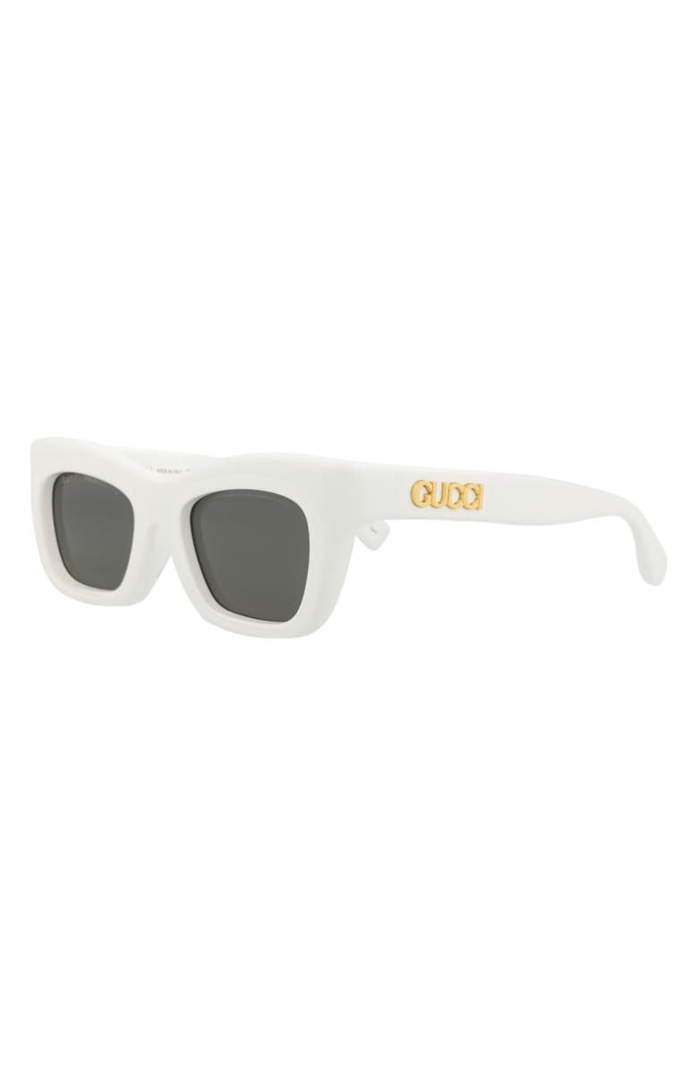 Gucci Novelty Sunglasses, Alternate, color, White White Grey