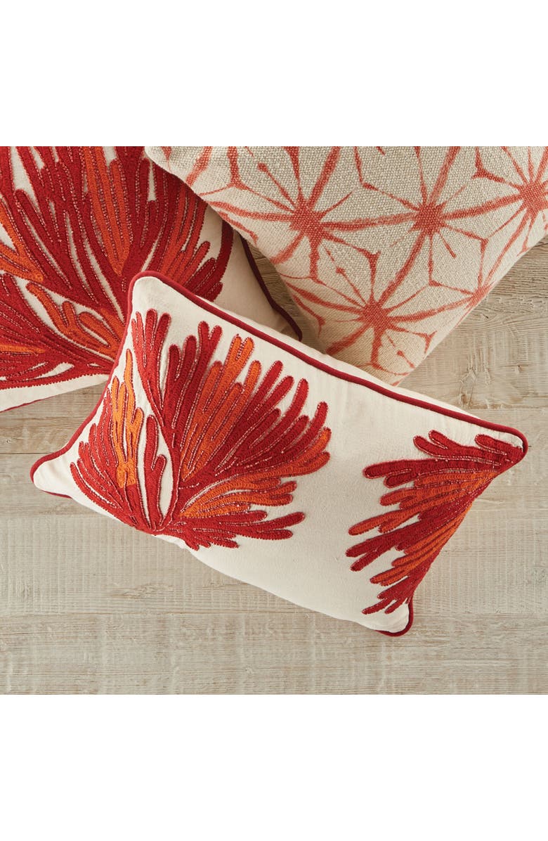 Napa Home & Garden Coral Lumbar Throw Pillow, Alternate, color, Orange