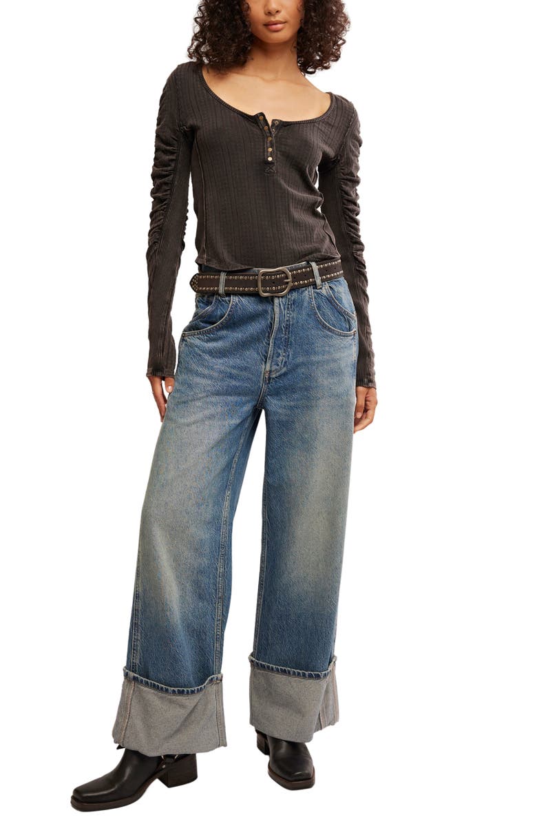 Free People Hope Pointelle Henley, Alternate, color,