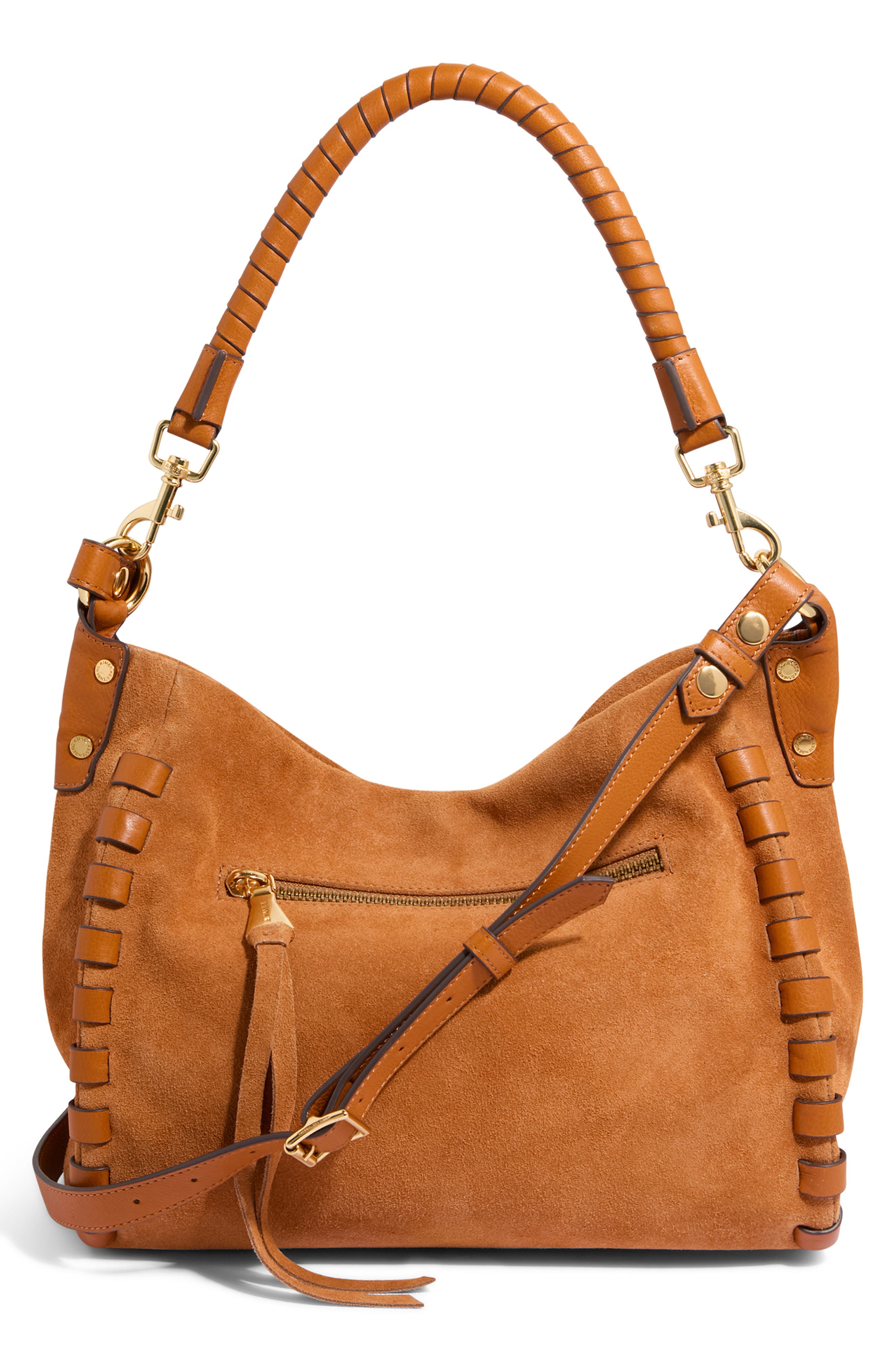 AIMEE Zen Leather Hobo, Alternate, color, Rustic Caramel Suede