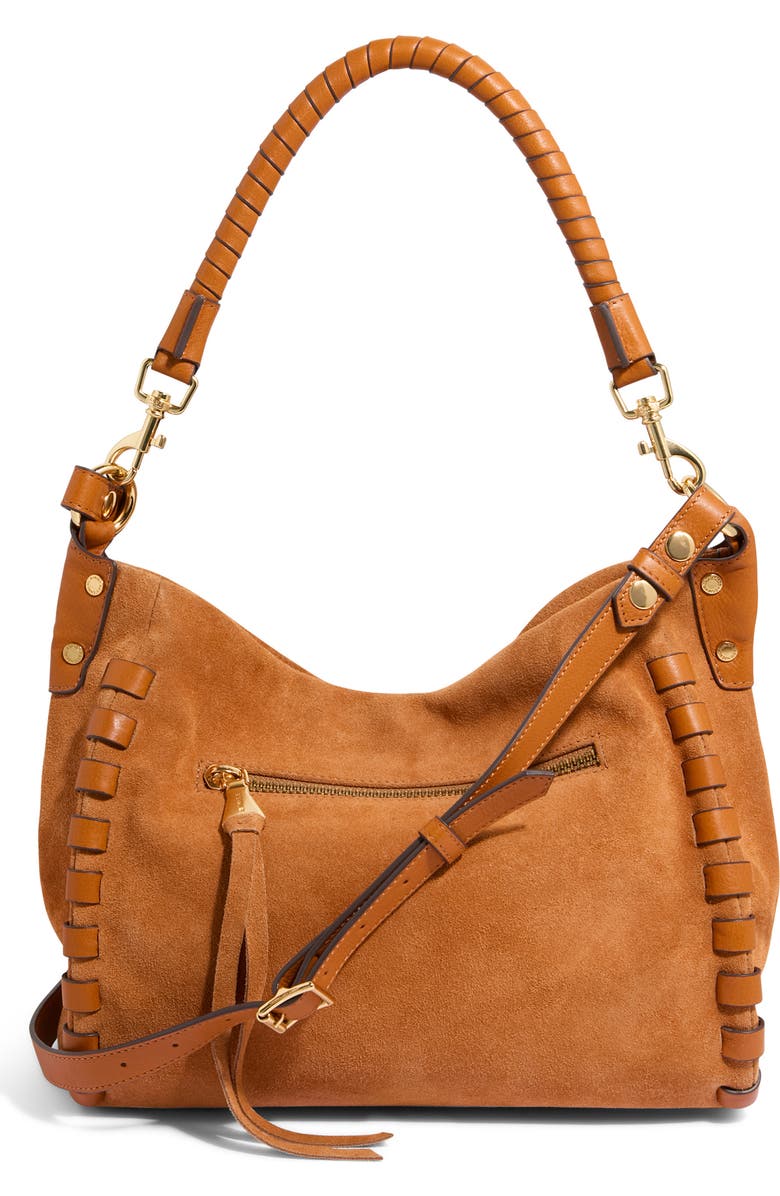 AIMEE Zen Leather Hobo, Alternate, color, Rustic Caramel Suede