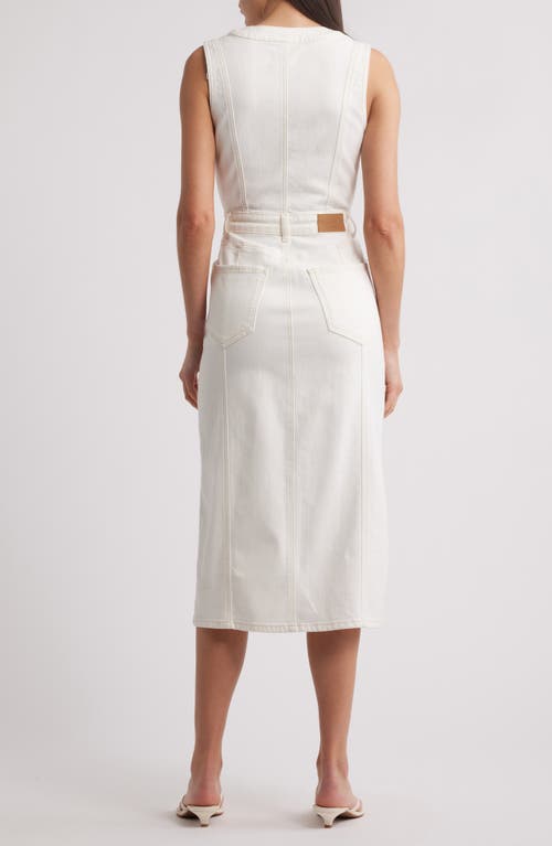 Rails Westwood Sleeveless Denim Slim Midi Dress In Vintage Ecru
