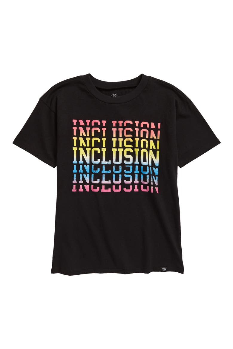 Kids' Oversize Graphic Tee, Main, color, BLACK MULTI INCLUSION