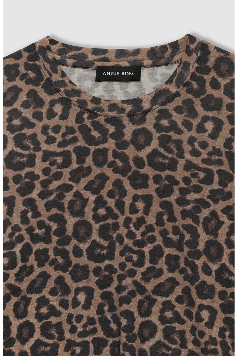 Sylvie Long Sleeve Tee, Alternate, color, Black / Brown Leopard