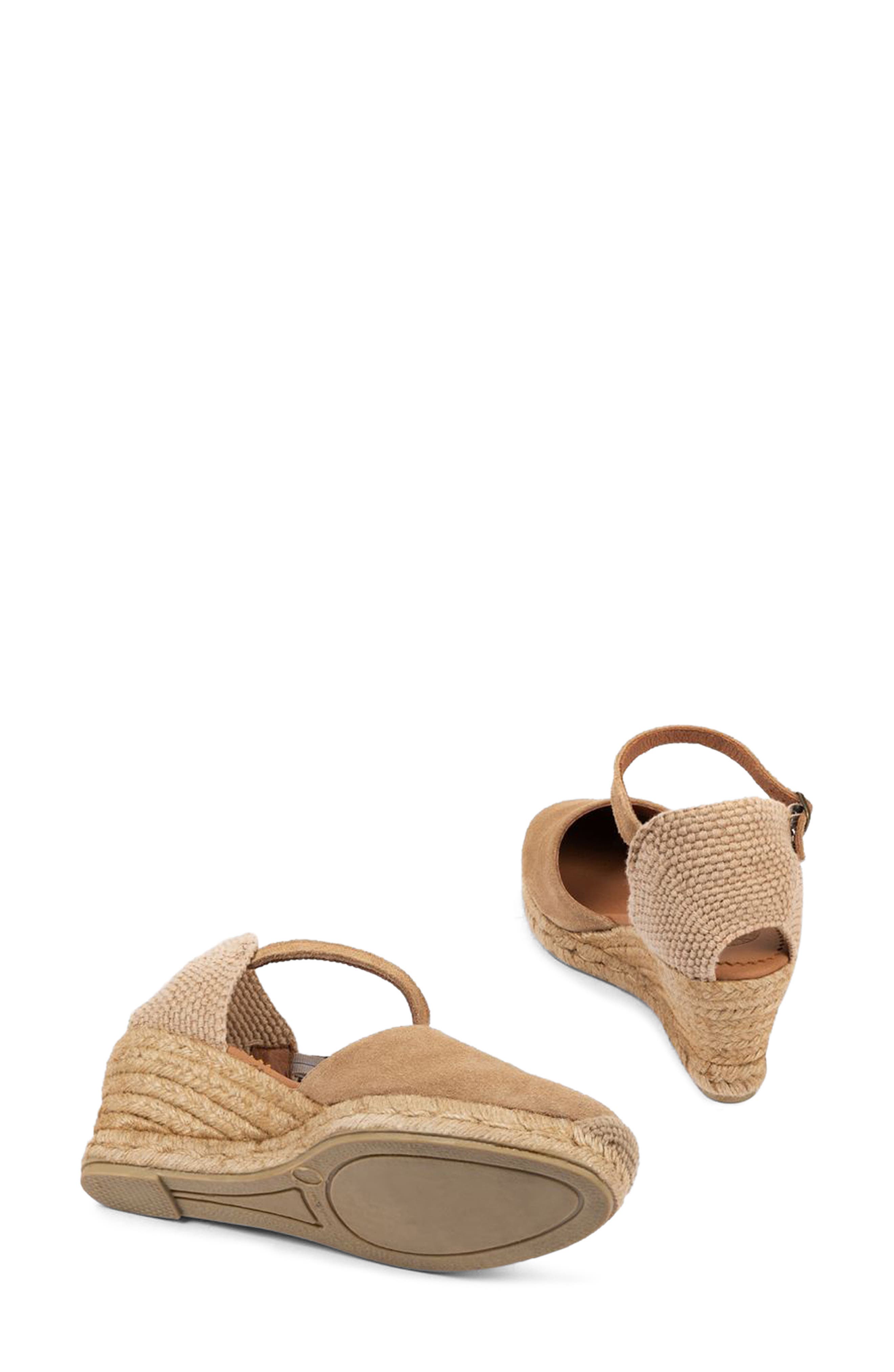 Penelope Chilvers Ankle Strap Espadrille Platform Wedge Pump, Alternate, color, Sand