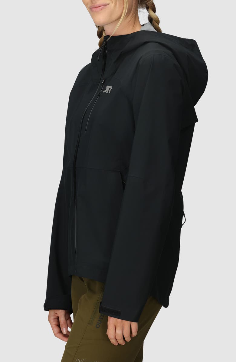 Outdoor Research Freewheel Stretch Rain Jacket, Alternate, color, Black