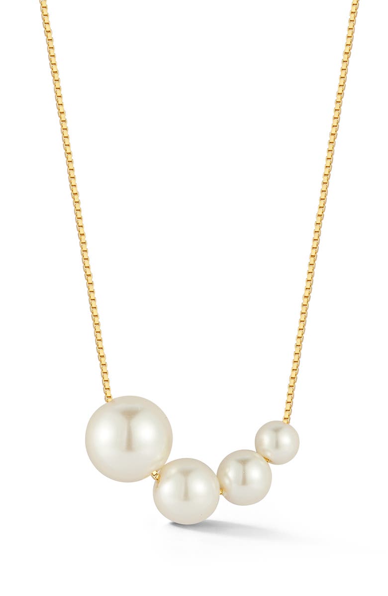 SPHERA MILANO Freshwater Pearl Necklace, Main, color, Gold